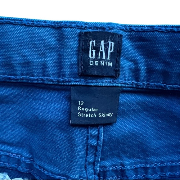 GAP Boys Stretch Skinny Blue Denim Jeans Size 12 Regular - Picture 5 of 7